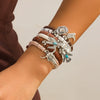 Jewelry Bohemian Cactus Alloy Polymer Clay Pendant Bracelet Electroplated Geometric Style