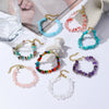 Jewelry Bohemian Color Gravel Handmade Turquoise Geometric Elastic Bracelet For Women