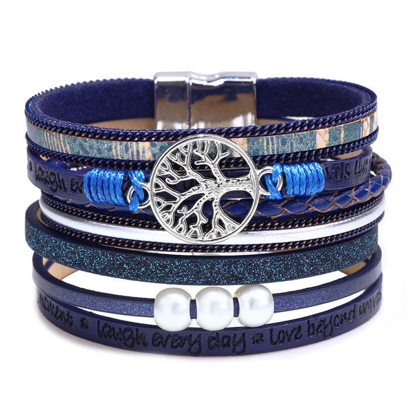 Jewelry Bohemian Cross Bracelet Pu Leather Geometric Electroplating Women's