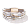 Jewelry Bohemian Cross Bracelet Pu Leather Geometric Electroplating Women's
