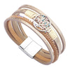 Jewelry Bohemian Cross Bracelet Pu Leather Geometric Electroplating Women's