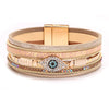 Jewelry Bohemian Cross Bracelet Pu Leather Geometric Electroplating Women's