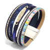 Jewelry Bohemian Cross Bracelet Pu Leather Geometric Electroplating Women's
