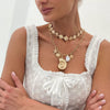 Jewelry Bohemian Geometric Alloy Pendant Clavicle Chain With Electroplating