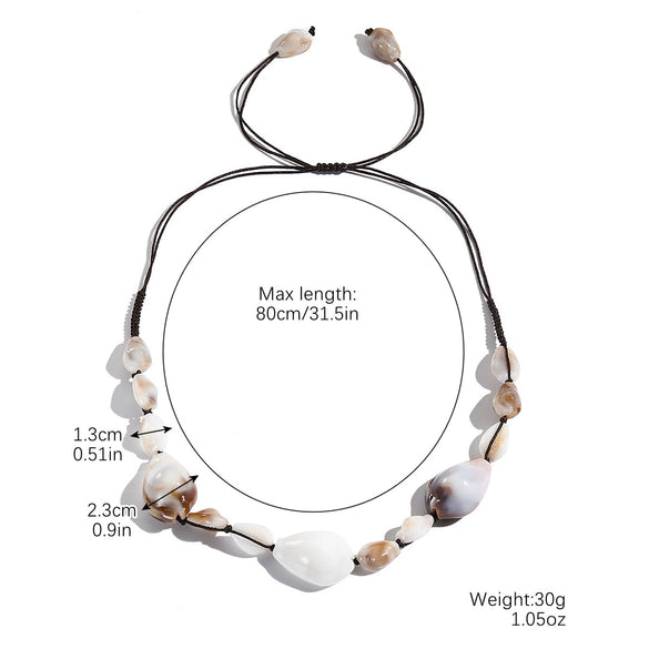 Jewelry Bohemian Plastic Resin Organic Glass Geometric Handmade Polished Necklace For Women
