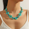 Jewelry Bohemian Plastic Resin Organic Glass Geometric Handmade Polished Necklace For Women