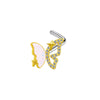 Jewelry Bow Nose Stud Copper Stainless Steel Heart Shape Gold Plated