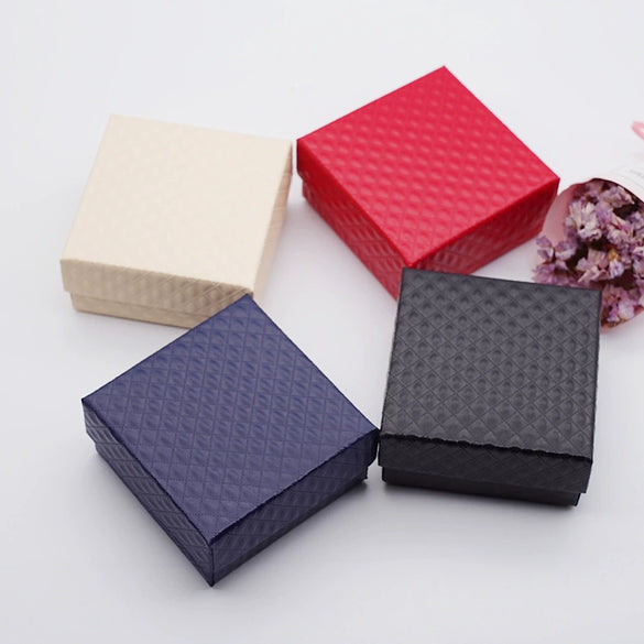 Jewelry Box For Earrings Pendant Ring Necklace And Bracelet Packaging Paper Cardboard Material