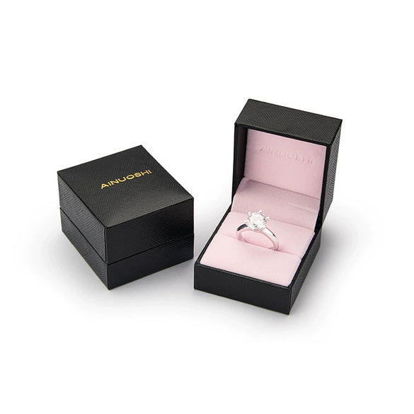 Jewelry Box Paper Solid Color For Ring Necklace Packaging