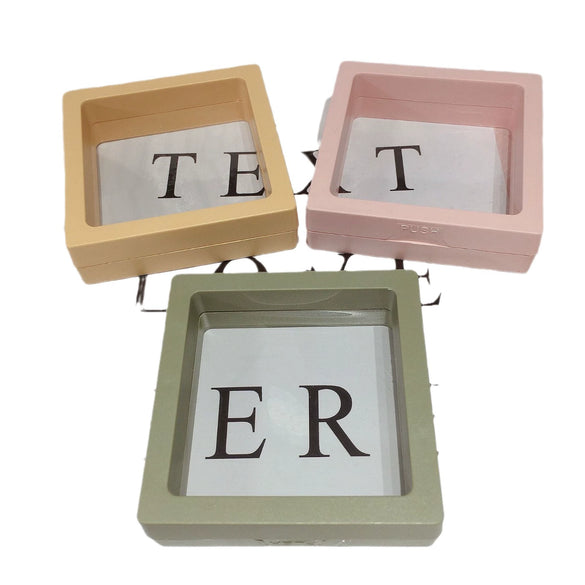 Jewelry Box Plastic Pvc Velvet Spray Girly Style Gift Box For Ring Pendant Earrings