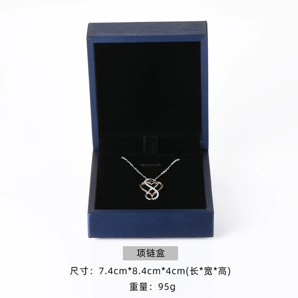 Jewelry Box Plastic Solid Color Brushed Pu Leather Packaging