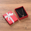 Jewelry Box Ring Box Earring Box Pendant Box Necklace Box Gift Box Packaging Box In Paper Cardboard Gray Velvet With Bow Pattern