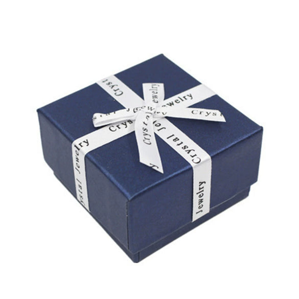 Jewelry Box Ring Box Earring Box Pendant Box Necklace Box Gift Box Packaging Box In Paper Cardboard Gray Velvet With Bow Pattern