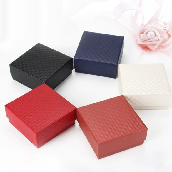 Jewelry Box Ring Box Pendant Necklace Packaging Paper Solid Color Leisure Style