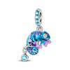Jewelry Bracelet Accessories Copper Silver Plated Animal Charm Pendant Beads With Dripping Oil Design