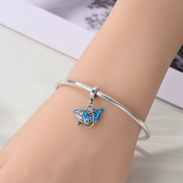 Jewelry Bracelet Accessories Copper Silver Plated Animal Charm Pendant Beads With Dripping Oil Design
