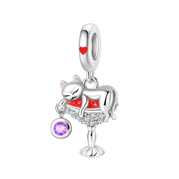 Jewelry Bracelet Accessories Copper Silver Plated Animal Charm Pendant Beads With Dripping Oil Design