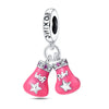 Jewelry Bracelet Accessories Copper Silver Plated Dumbbell Football Basketball Baseball Charm Beads Dripping Oil Design