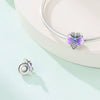 Jewelry Bracelet Accessories Copper Silverplated Iris Pansy Fourleaf Clover Charm Dripping Oil Style
