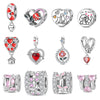 Jewelry Bracelet Accessories Heartshaped Hot Air Balloon Rose Pendant Zircon Copper Silverplated Dripping Oil Design