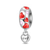 Jewelry Bracelet Accessories Heartshaped Hot Air Balloon Rose Pendant Zircon Copper Silverplated Dripping Oil Design