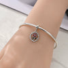 Jewelry Bracelet Accessories Heartshaped Hot Air Balloon Rose Pendant Zircon Copper Silverplated Dripping Oil Design