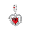 Jewelry Bracelet Accessories Heartshaped Hot Air Balloon Rose Pendant Zircon Copper Silverplated Dripping Oil Design