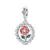 Jewelry Bracelet Accessories Heartshaped Hot Air Balloon Rose Pendant Zircon Copper Silverplated Dripping Oil Design