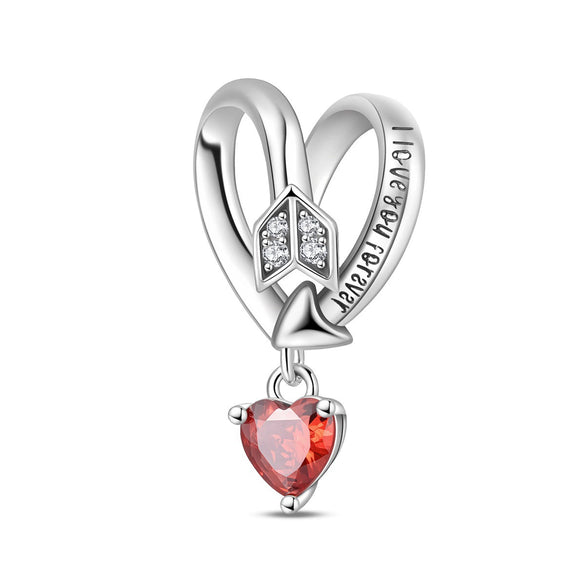 Jewelry Bracelet Accessories Heartshaped Hot Air Balloon Rose Pendant Zircon Copper Silverplated Dripping Oil Design