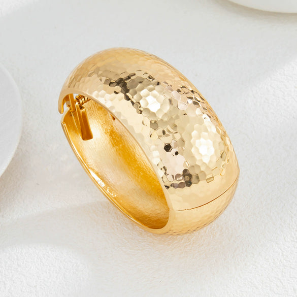 Jewelry Bracelet Alloy Geometric Hammered Hand Electroplated Women's