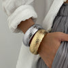 Jewelry Bracelet Alloy Geometric Hammered Hand Electroplated Women's
