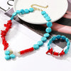 Jewelry Bracelet And Necklace Mixed Material Ball Chain Ushape Geometric Electroplating For Women