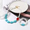 Jewelry Bracelet And Necklace Mixed Material Ball Chain Ushape Geometric Electroplating For Women