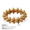 Jewelry Bracelet And Ring Combination Hip Hop Street Style 316L Stainless Steel Electroplating