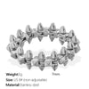 Jewelry Bracelet And Ring Combination Hip Hop Street Style 316L Stainless Steel Electroplating