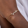 Jewelry Bracelet Copper Electroplated With Letters Numbers Text Charm For Women