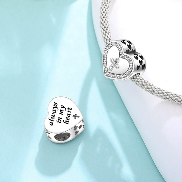 Jewelry Bracelet Copper Silverplated Heart Musical Notes Fireworks Mermaid Charm Pendant Beads Dripping Oil Style
