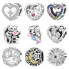 Jewelry Bracelet Copper Silverplated Heart Musical Notes Fireworks Mermaid Charm Pendant Beads Dripping Oil Style