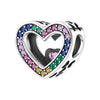 Jewelry Bracelet Copper Silverplated Heart Musical Notes Fireworks Mermaid Charm Pendant Beads Dripping Oil Style