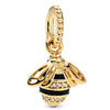 Jewelry Bracelet Metal Inlaid Rhinestone Beaded Pendant With Totem Pattern And Electroplating Treatment