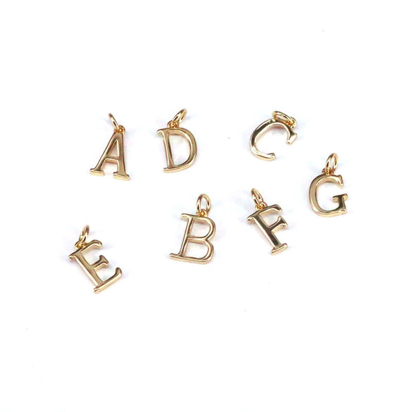 Jewelry Bracelet Necklace Accessories Copper Alloy Gold Plated Letter Pendant