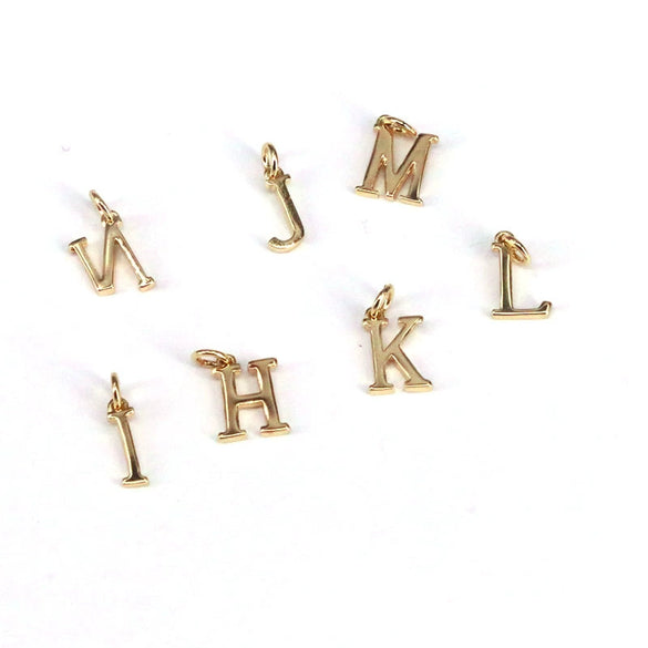 Jewelry Bracelet Necklace Accessories Copper Alloy Gold Plated Letter Pendant