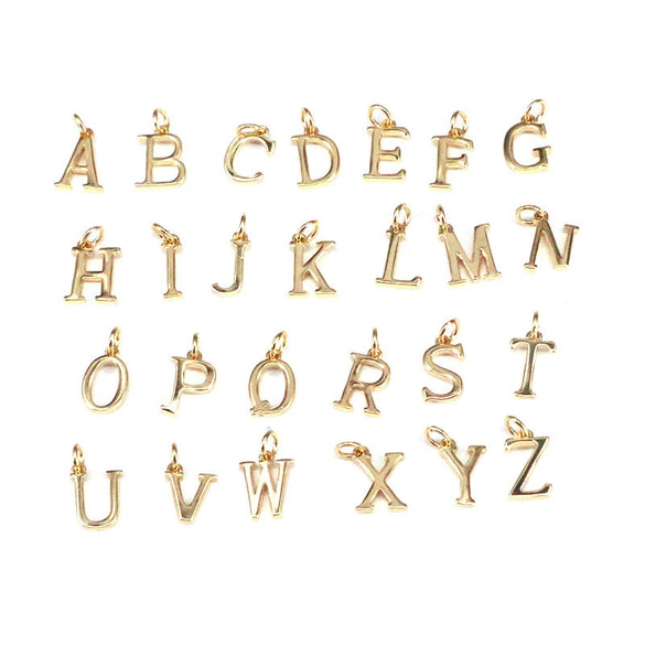 Jewelry Bracelet Necklace Accessories Copper Alloy Gold Plated Letter Pendant
