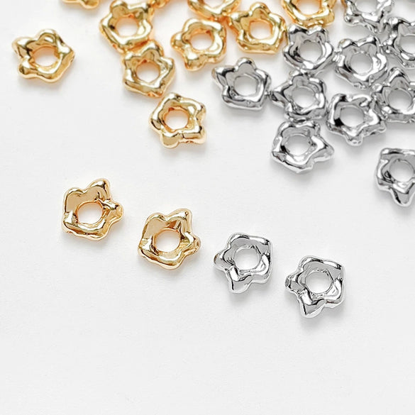 Jewelry Bracelet Necklace Beaded Accessories Copper 18K Gold Color Plated Electroplated Irregular Bead