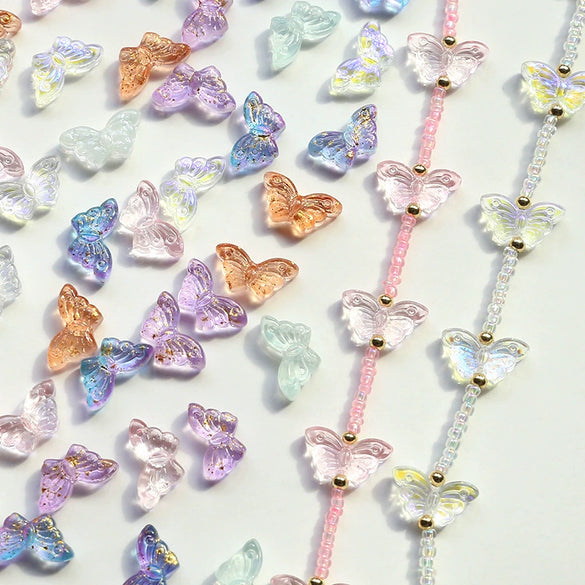 Jewelry Bracelet Necklace Hairpin Accessories Retro Butterfly Glazed Beads Handmade