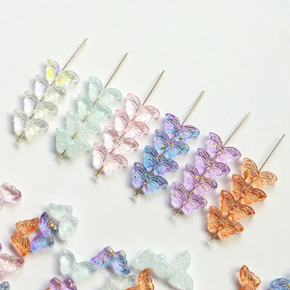 Jewelry Bracelet Necklace Hairpin Accessories Retro Butterfly Glazed Beads Handmade