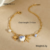 Jewelry Bracelet Necklace Stainless Steel Geometric Tassel Starfish Shell Pendant Electroplating