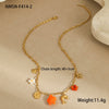 Jewelry Bracelet Necklace Stainless Steel Geometric Tassel Starfish Shell Pendant Electroplating