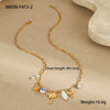 Jewelry Bracelet Necklace Stainless Steel Geometric Tassel Starfish Shell Pendant Electroplating