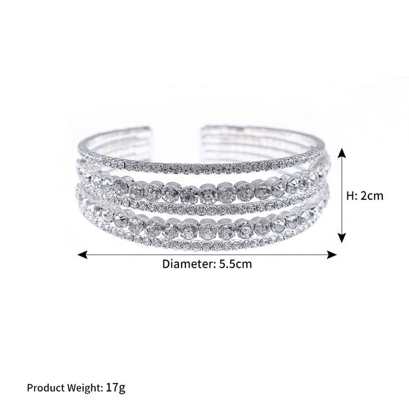 Jewelry Bracelet Rhinestone Cross Trendy Fine Allmatch Elastic